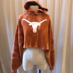 Texas Longhorns University Cropped Hoodie custom